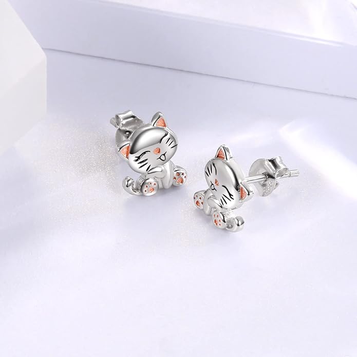Sterling Silver Animal Stud Earrings: S925 Hypoallergenic Cute Koala Bear Cat Llama Bunny Cow Earrings for Women Koala Animal Stud Earrings Jewelry Gifts