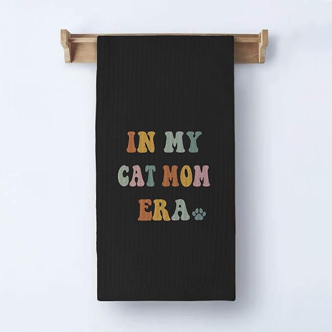 XUISWELL in My Cat Mom Era Kitchen Towels,Cat Mom Gifts,Cat Mom Gifts for Women,Gifts for Cat Owners,Best Cat Mom Gifts,Gifts for Cat Mom,Cat Hand Towels,Cat Towels for Cat Lovers,16x24 Inch