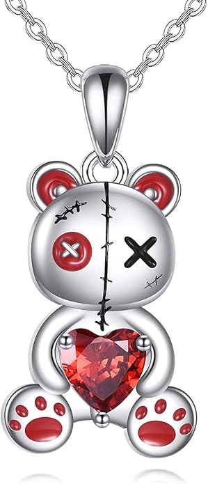 YFN Gothic Necklace Sterling Silver Wiccan Witch Pendant Goth Jewelry Witchy Gifts for Women Men