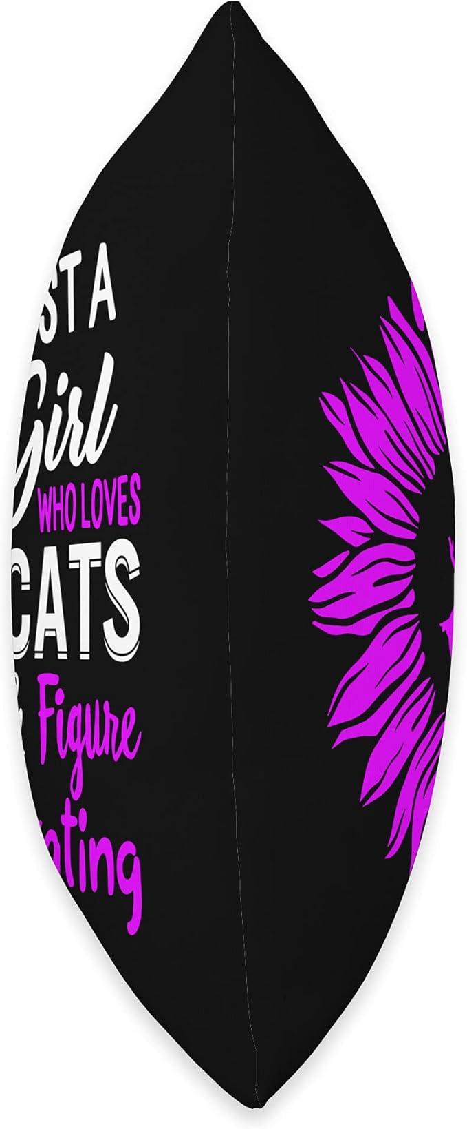 Just A Girl Who Loves Cats And Figure Skating Sunflower Cat Throw Pillow