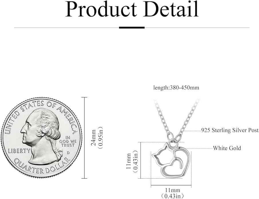 925 Sterling Silver Dog Paw Cat Panda Necklace for Women Cute Dainty Animal Pendant Necklace Gifts for Cat Mom Animals Lover…