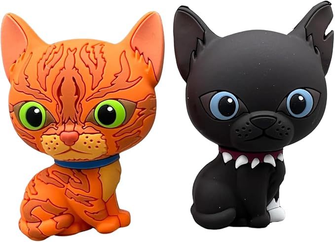 Warrior Cats Collector's Vinyl Figurines, Firestar & Scourge Twin Pack from The Warriors Book Series The Prophecies Begin, Officially Licensed Products