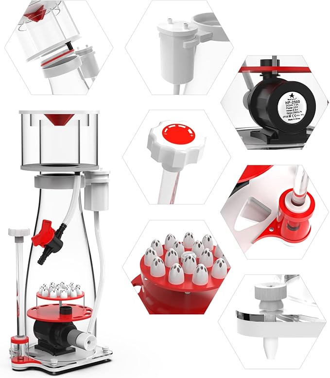 MagTool Aquarium in-Sump DC Protein Skimmer, with Controllable DC Pinwheel Pump for Up to105-135Gal Reef Tank (N130 Plus)