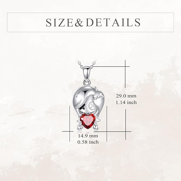 YFN Gothic Necklace Sterling Silver Wiccan Witch Pendant Goth Jewelry Witchy Gifts for Women Men