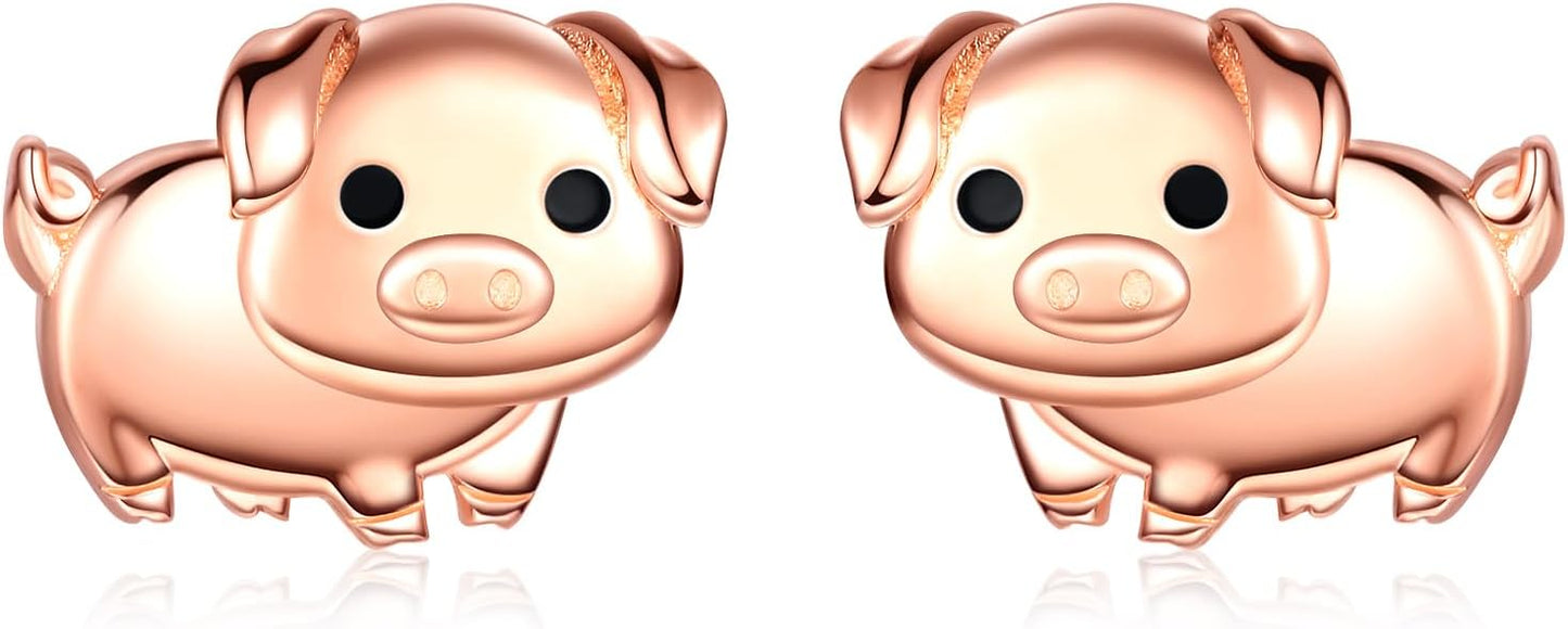 Sterling Silver Animal Stud Earrings: S925 Hypoallergenic Cute Koala Bear Cat Llama Bunny Cow Earrings for Women Koala Animal Stud Earrings Jewelry Gifts