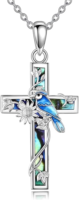 YFN Cross Necklace Sterling Silver Religious Cross Pendant Jewelry Christian Gifts for Women Men