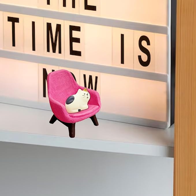 Miniature Cat Figurines Mini Cat Figurines Resin Cat for Office Desk Decor Cat Gift for Cat Lovers