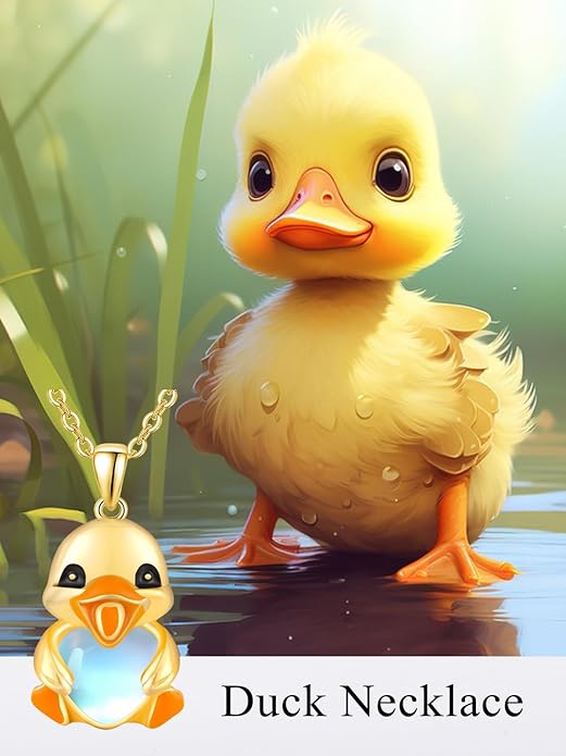 Dreamboat Moonstone Animal Pendant Necklace for Women 925 Sterling Silver Cute Animals Jewelry Gifts