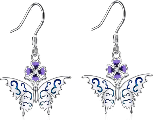 YFN Sterling Silver Animal Dangle Drop Earrings for Women Sloth/Cat/Bat Earrings Jewelry Gifts Halloween Earrings Jewelry