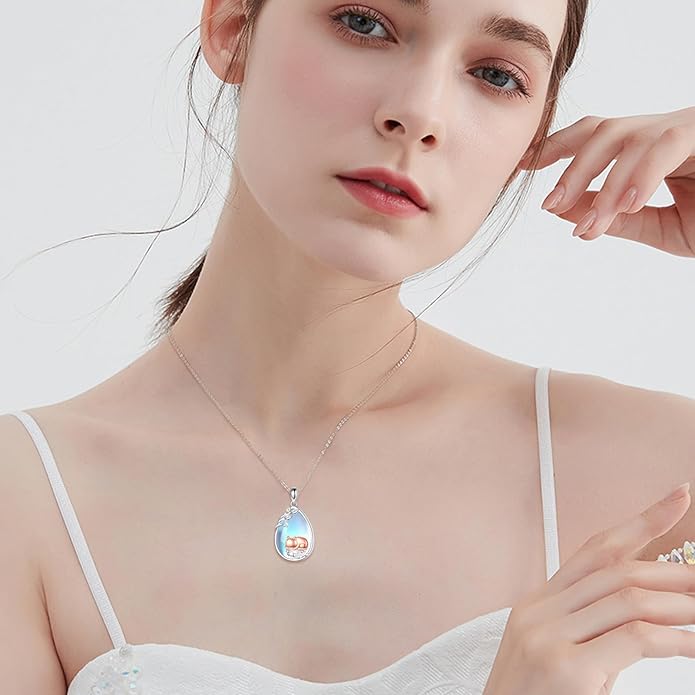 YFN Cat Necklace Sterling Silver Jewelry for Women Cat Jewelry Gifts