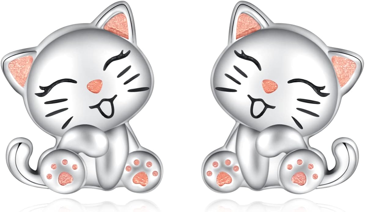 Sterling Silver Animal Stud Earrings: S925 Hypoallergenic Cute Koala Bear Cat Llama Bunny Cow Earrings for Women Koala Animal Stud Earrings Jewelry Gifts