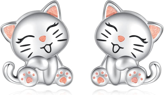 Sterling Silver Animal Stud Earrings: S925 Hypoallergenic Cute Koala Bear Cat Llama Bunny Cow Earrings for Women Koala Animal Stud Earrings Jewelry Gifts