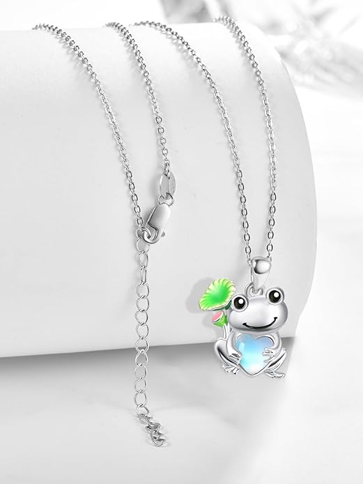 Dreamboat Moonstone Animal Pendant Necklace for Women 925 Sterling Silver Cute Animals Jewelry Gifts