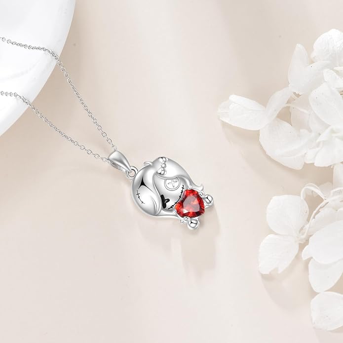 YFN Gothic Necklace Sterling Silver Wiccan Witch Pendant Goth Jewelry Witchy Gifts for Women Men