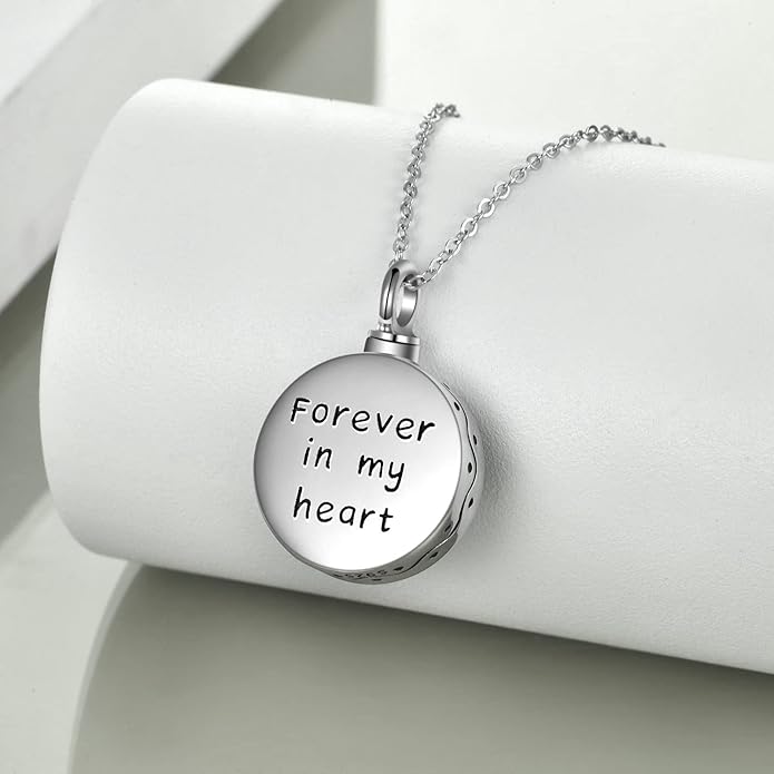 URONE Urn Necklaces for Ashes 925 Sterling Silver Abalone Shell Tree of Life Cremation Jewelry for Ashes Memory Jewelry for Women Men