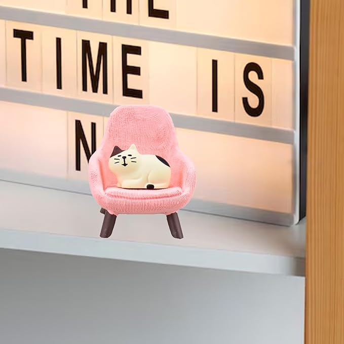 Miniature Cat Figurines Mini Cat Figurines Cute Pink Office Desk Decor Gifts for Women