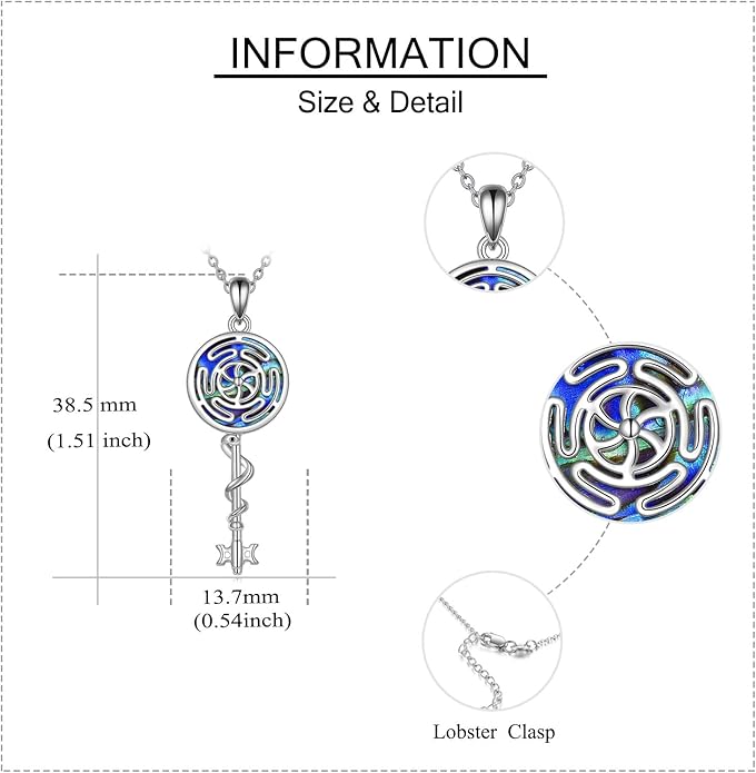 URONE Urn Necklaces for Ashes 925 Sterling Silver Abalone Shell Tree of Life Cremation Jewelry for Ashes Memory Jewelry for Women Men