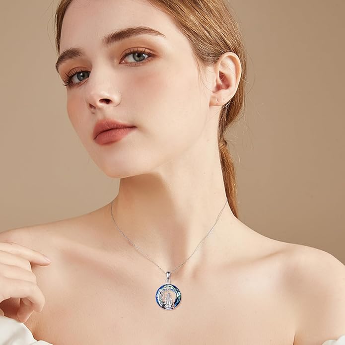 YFN Cat Necklace Sterling Silver Jewelry for Women Cat Jewelry Gifts