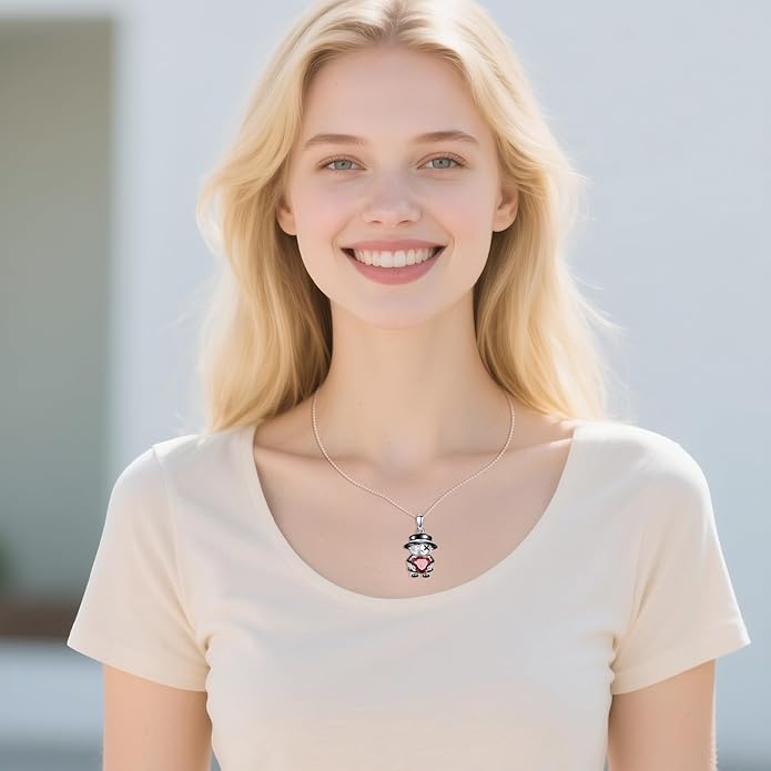 YFN Gothic Necklace Sterling Silver Wiccan Witch Pendant Goth Jewelry Witchy Gifts for Women Men