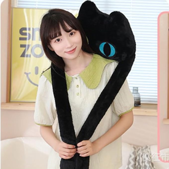 Long Legs Octopus Cat Plush Pillow,39"/100cm Cute Black Cat Stuffed Animals Kawaii Soft Black Cat Plush Toy, Gift for Men Women Kids