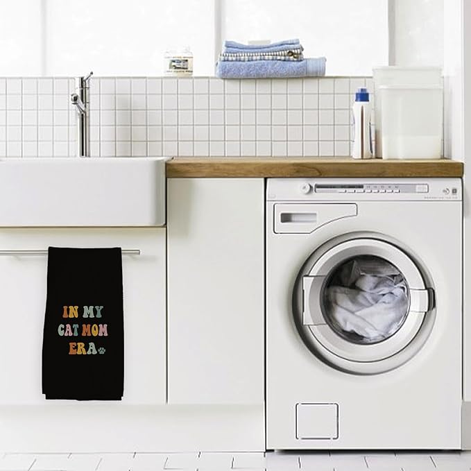 XUISWELL in My Cat Mom Era Kitchen Towels,Cat Mom Gifts,Cat Mom Gifts for Women,Gifts for Cat Owners,Best Cat Mom Gifts,Gifts for Cat Mom,Cat Hand Towels,Cat Towels for Cat Lovers,16x24 Inch