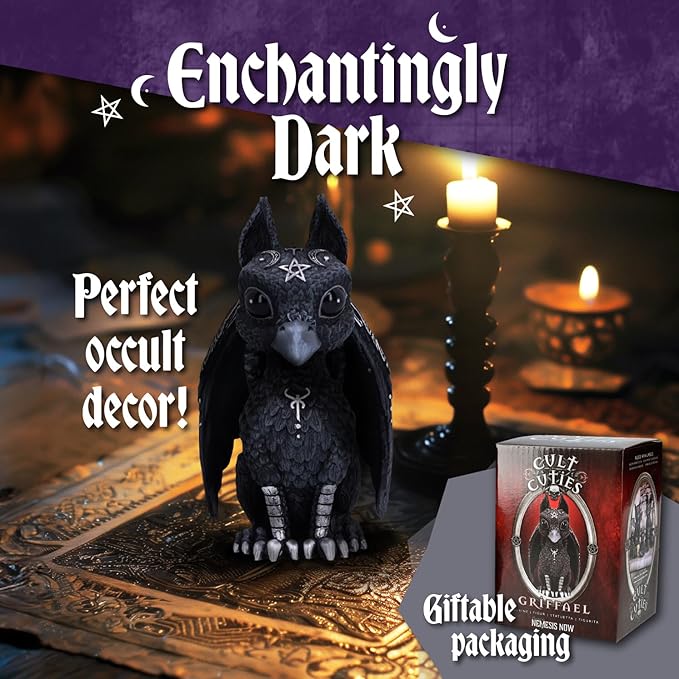 Nemesis Now Cult Cuties Adorable Occult Figurines, Bewitching Evil Spirit Creatures, Hand-Painted, Resin - Griffael