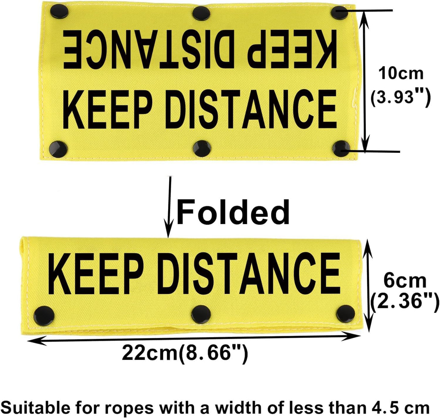 Funny Dog Leash Sleeve Keep Distance Dog Leash Wrap Sleeve Pet Birthday Gift (Keep Distance YE Sleeve)