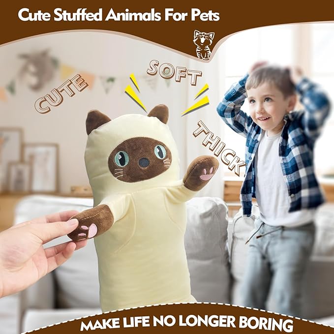 Long Cat Plush Pillow, 43.3in Cute Yellow Cat Plushie Stuffed Animals Body Pillow, Kawaii Kitten Soft Plushie Doll Toy Birthday Gift for Kids Girlfriend