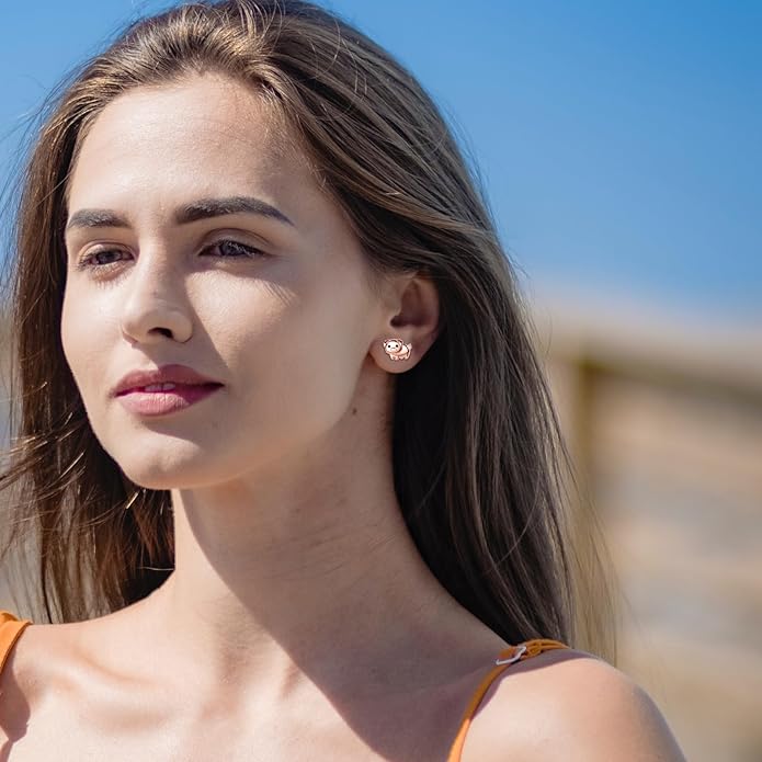 Sterling Silver Animal Stud Earrings: S925 Hypoallergenic Cute Koala Bear Cat Llama Bunny Cow Earrings for Women Koala Animal Stud Earrings Jewelry Gifts