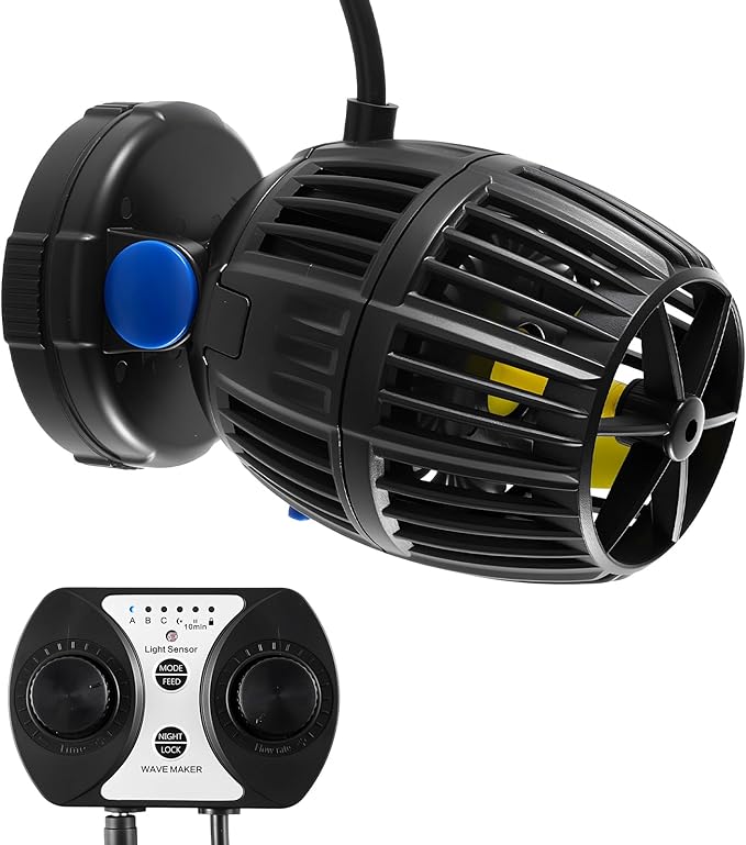 VEVOR Aquarium Wave Maker, 40W, 3963 GPH Quiet and Strong DC Powerhead, Adjustable Fish Tank Circulation Pump with Controller, Strong Magnetic Base, 360° Rotating Wavemaker, for Freshwater Saltwater