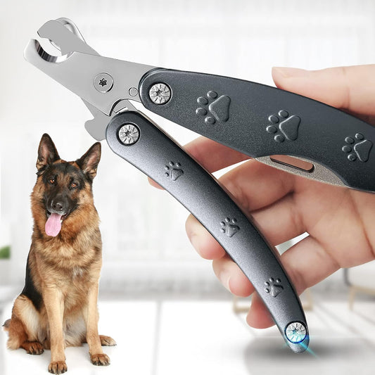 【2025 Quiet Design】 Dog Nail Clippers for Sensitive Dogs, Sharp Smoothest Nail Clippers for Large Medium Small Dog with Nail File & Comb, Cut Through Thick Nail in One Squeeze, Heavy Duty