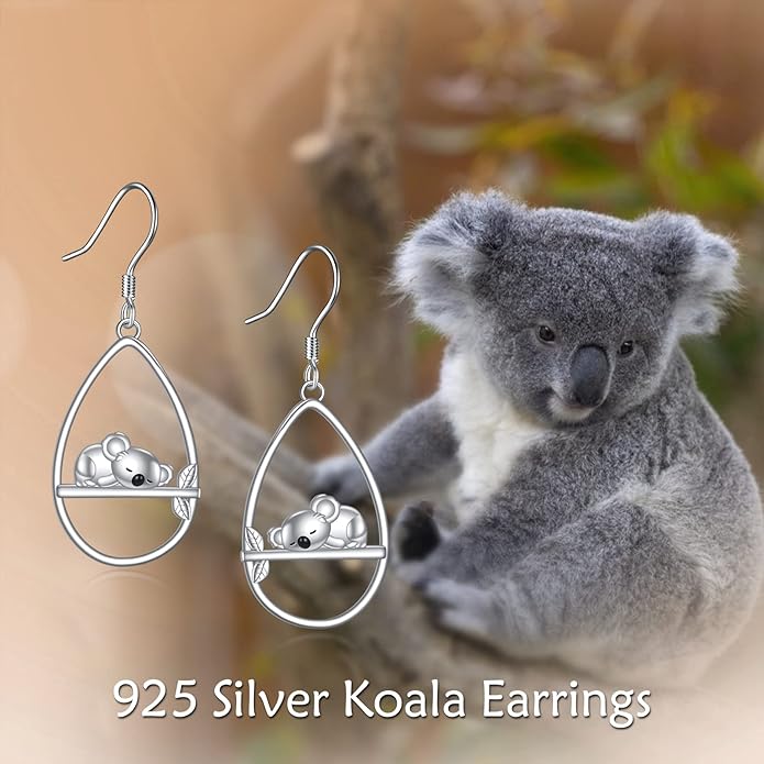 YFN Animal Earrings Sterling Silver Animal Heart Hoop Dangle Earrings Cute Jewelry Gifts for Women