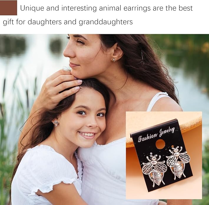 Frog Earrings for Women Mothers Day Gifts Vintage Frogs Shaped Stud Earrings Funny Cute 3D Animal Earrings Jewelry Gifts