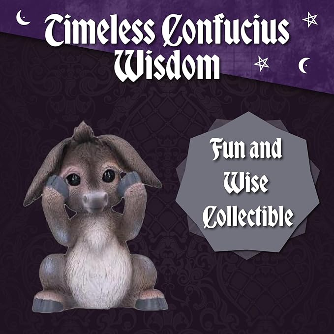 Nemesis Now Three Wise Donkeys, Grey, 11cm, Resin