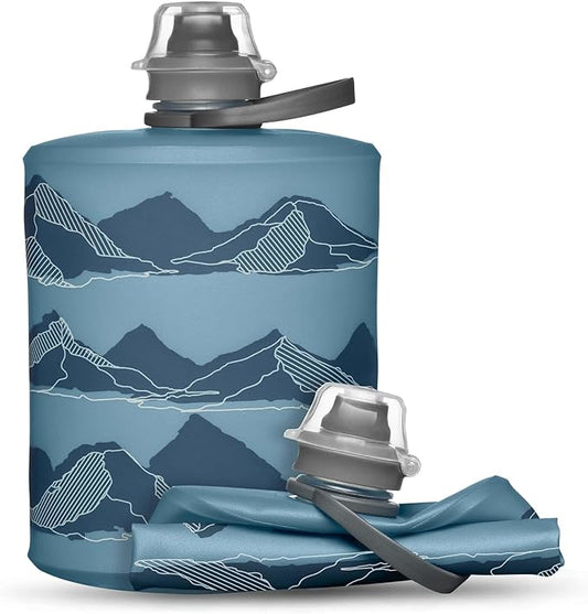 HydraPak Stow - Collapsible Backpacking Water Bottle (350ml, 500ml, 1L) - BPA Free, Ultra Light, Spill-Proof Twist Cap