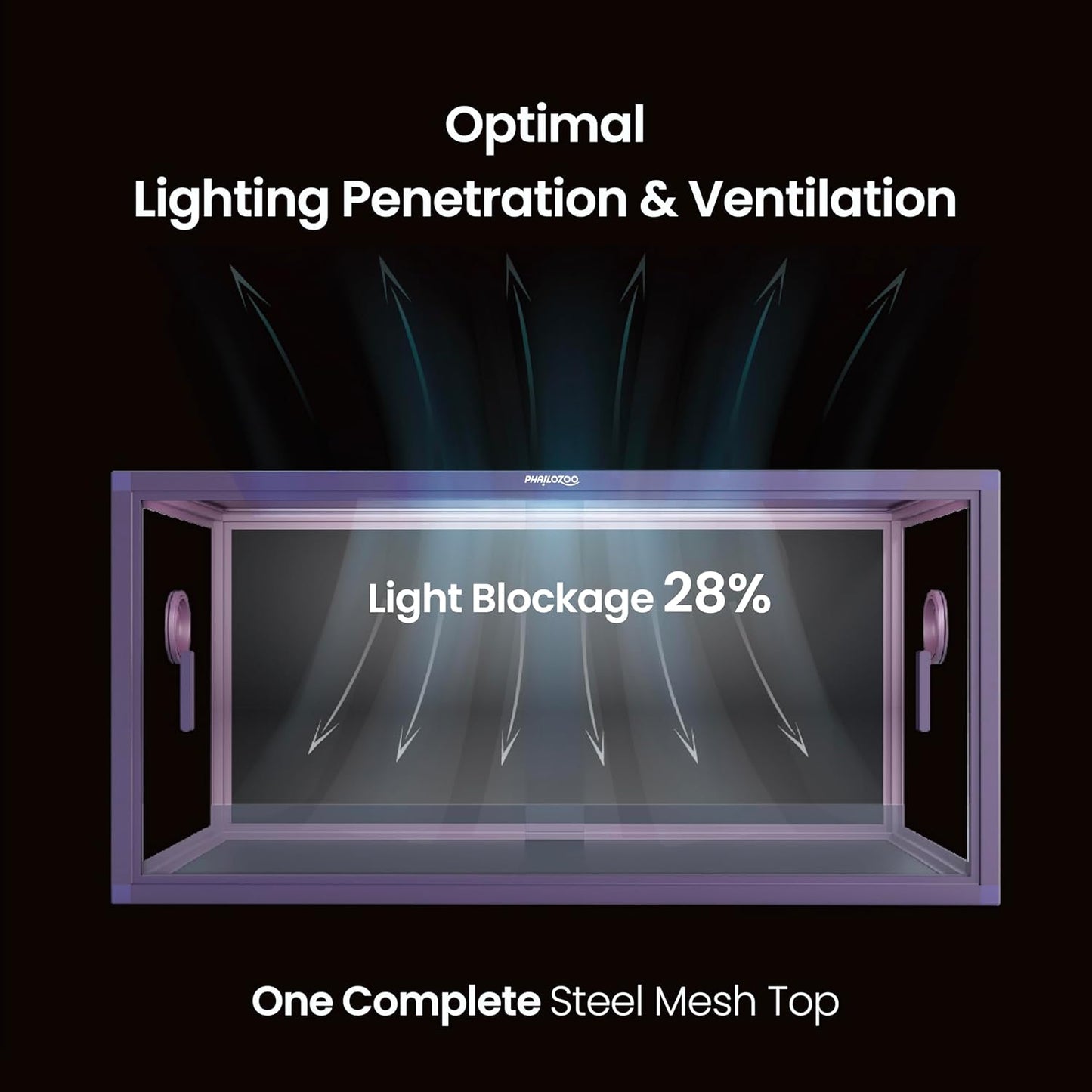 50 Gallon Bearded Dragon Tank, Reptile Enclosure for Easy Maintenance, Front Opening Reptile Tank with Top Screen Ventilation & Glass Sliding Door 36''x18''x18''
