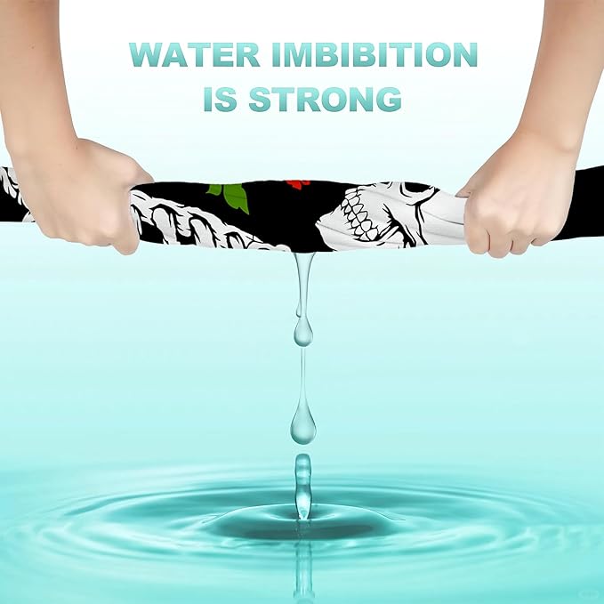 Vintage Skull 2 Pack Hand Bath Towel,Rose Flower Fingertip Towel Bathtub Decorative Bath Towel Bathroom Kitchen Towel Set Highly Absorbent SPA Gym Towels 14x28 Inch