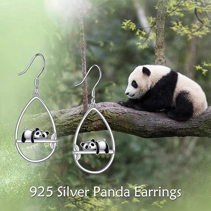 YFN Animal Earrings Sterling Silver Animal Heart Hoop Dangle Earrings Cute Jewelry Gifts for Women