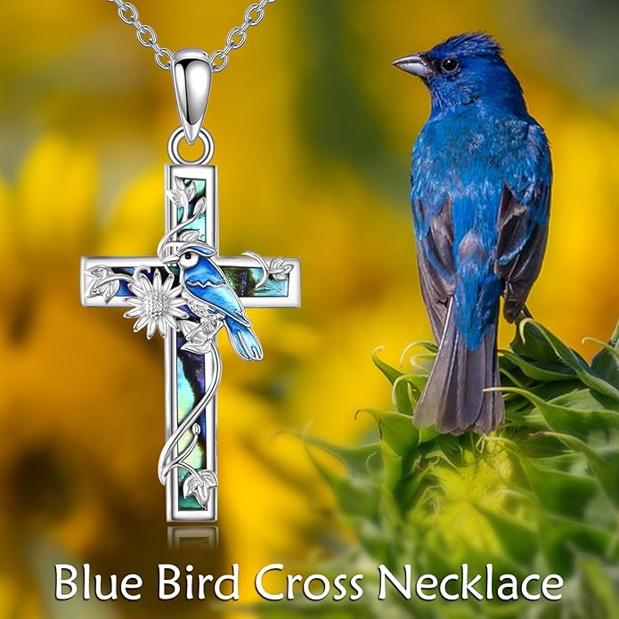 YFN Cross Necklace Sterling Silver Religious Cross Pendant Jewelry Christian Gifts for Women Men