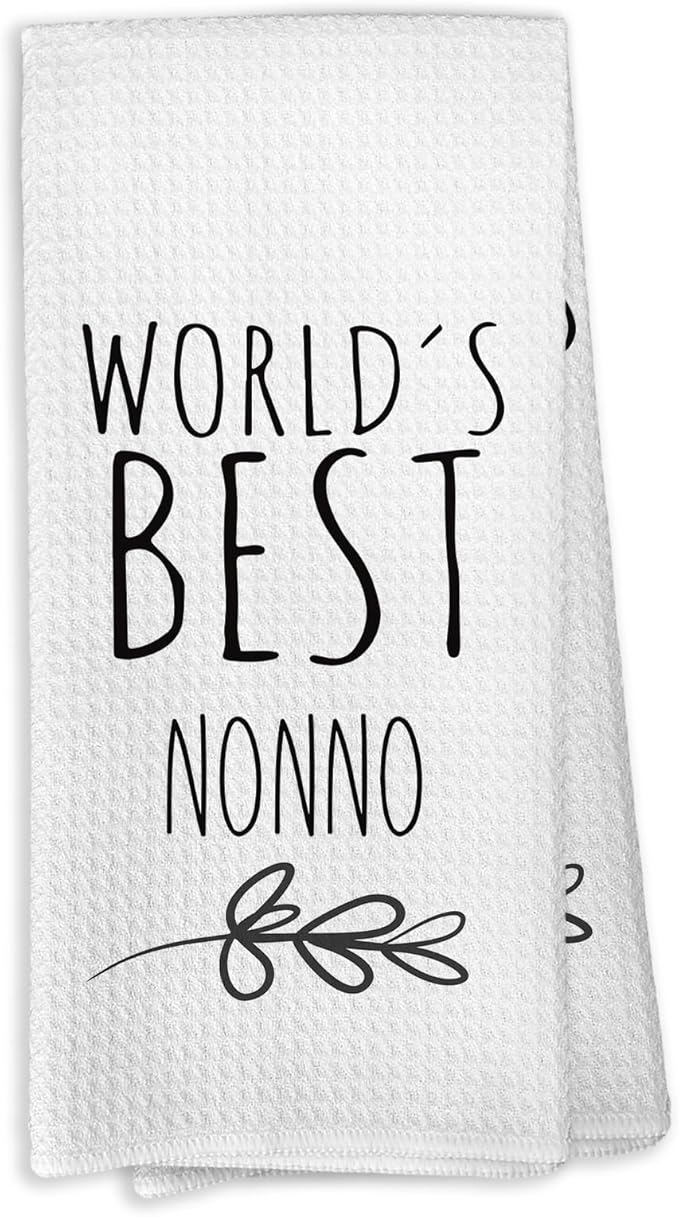 World's Best Nonno Kitchen Towels, Best Nonno Gifts for Father Dad, Nonno Gifts from Son Daughter Children, Nonno Father's Day Birthday Gifts Tea Towels Kitchen Hand Towels 16x24 Inch