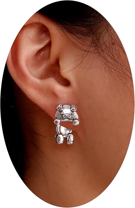 Frog Earrings for Women Mothers Day Gifts Vintage Frogs Shaped Stud Earrings Funny Cute 3D Animal Earrings Jewelry Gifts