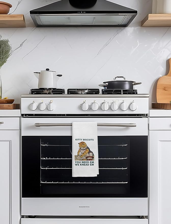 Funny Cat Kitchen Towels - Cat Lady Gifts, 16x24 Inch