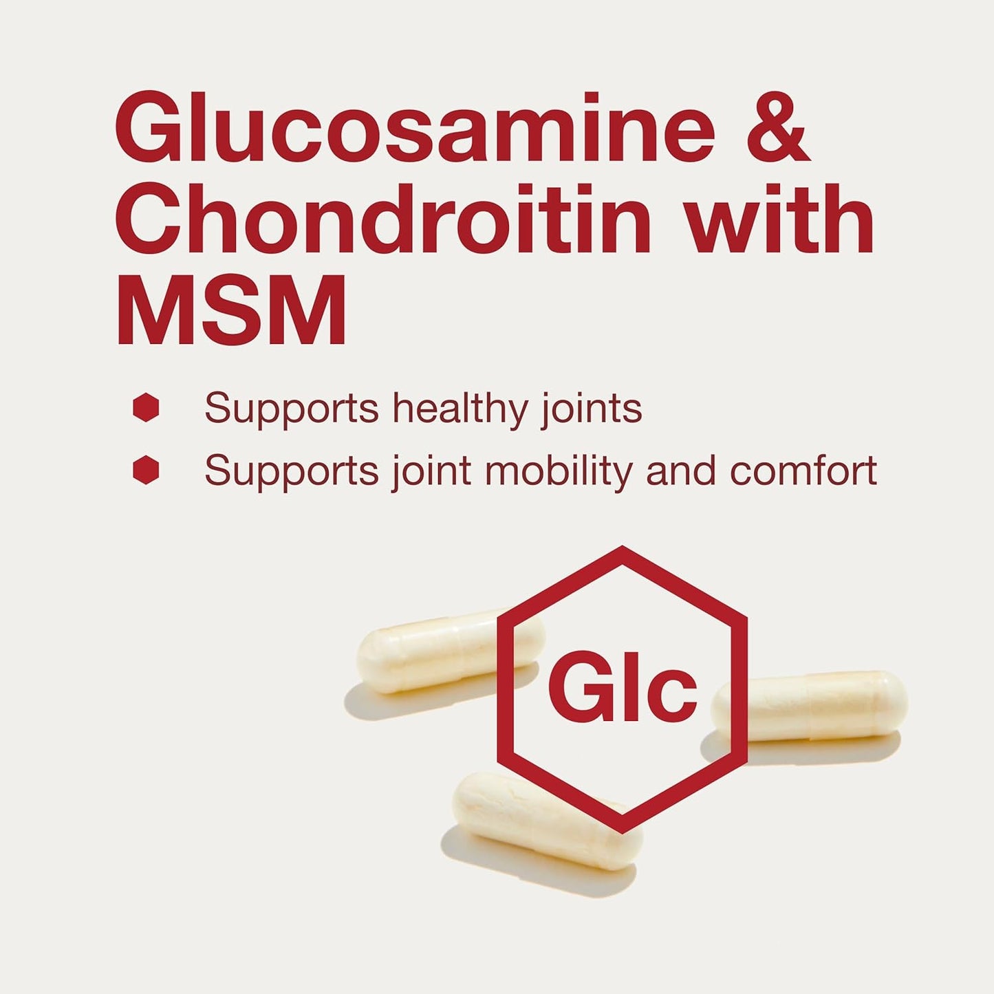 Protocol Glucosamine & Chondroitin with MSM - Joint Support* - Chondroitin MSM Supplement - Non-GMO & Dairy Free - 180 Veg Caps