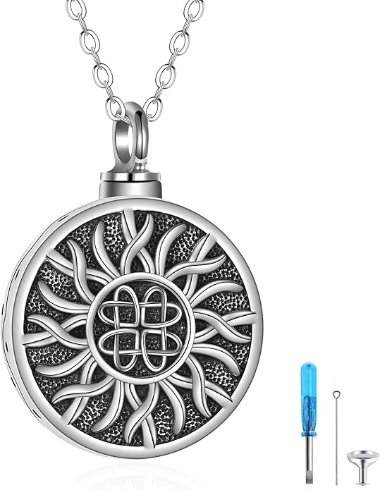 URONE Urn Necklaces for Ashes 925 Sterling Silver Abalone Shell Tree of Life Cremation Jewelry for Ashes Memory Jewelry for Women Men