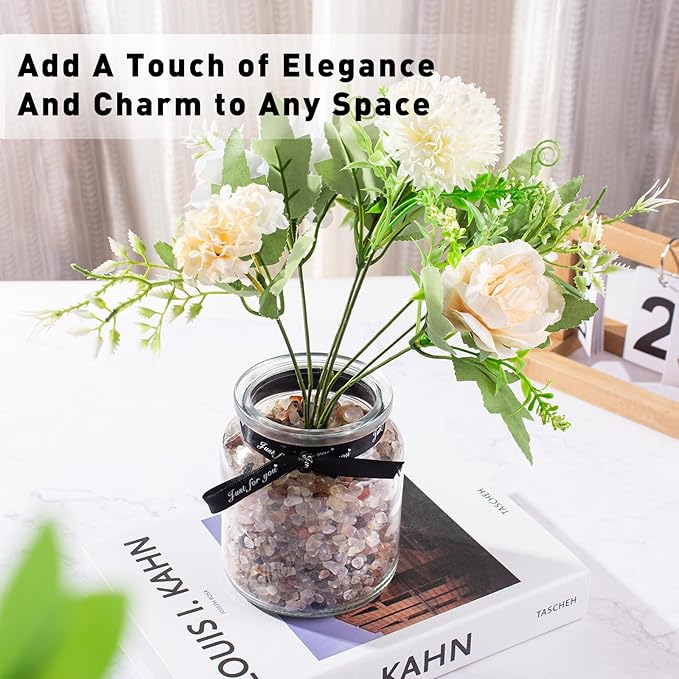 White Agate Crushed Stones Crystal Chips Bulk 3 Lb, Natural Tumbled Crushed Stones Decorative Pebbles Bulk for Vases Filler, Aquarium Gravel Rocks, Succulent Plants Decor