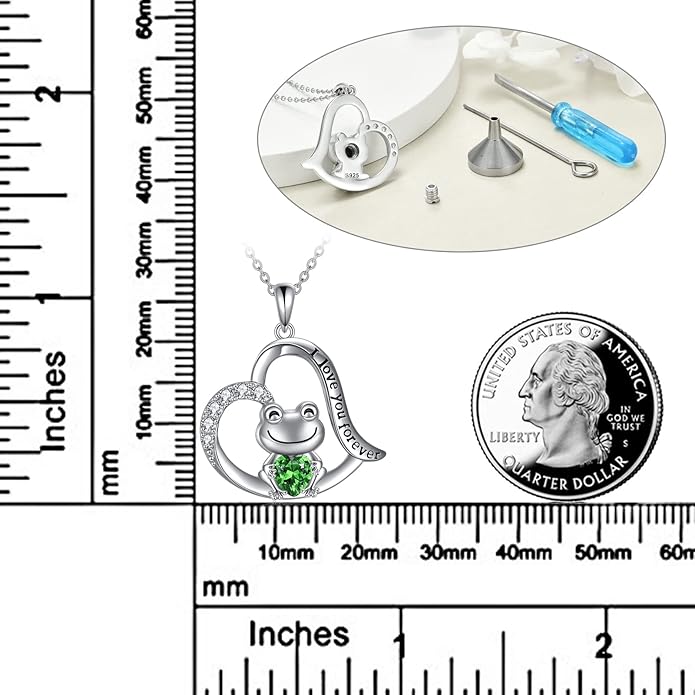 POPLYKE 925 Sterling Silver Urn Necklace for Ashes for Women Cremation Necklace for Ashes Keepsake Jewelry for Human