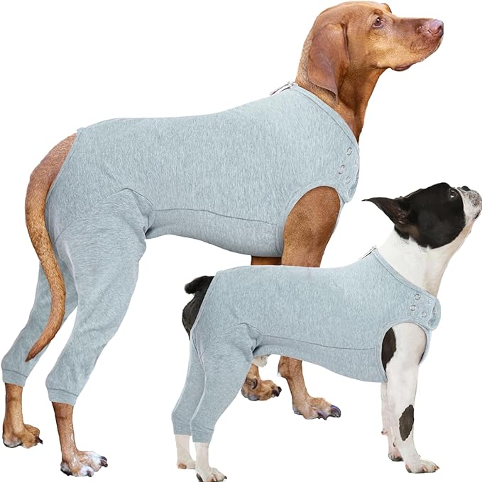 Nanaki Dog Wound Care Shirt, Dog Leg Sleeve To Stop Licking Rear Leg And Abdomen, Doggy Surgery Suit Female Spay,Doggy Onesie For Surgery Female Male, Pet Surgical Recovery Suit Pet Wound Heal Clothes