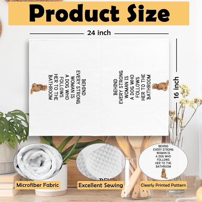 Poodle Dog Gifts Kitchen Bathroom Decor Towels 16″×24″,Dog Lovers Gifts for Girls Mom Women, Funny Poodle Bathroom Kitchen Dish Hand Towels,Poodle Gifts for The Owners