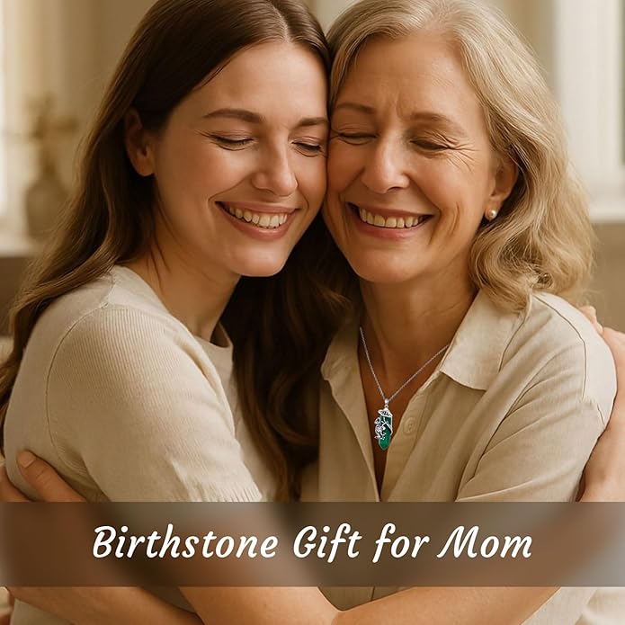 Frog Necklace 925 Sterling Silver Frog Pendant Birthstone Quartz Jewelry Gift for Women s Mom