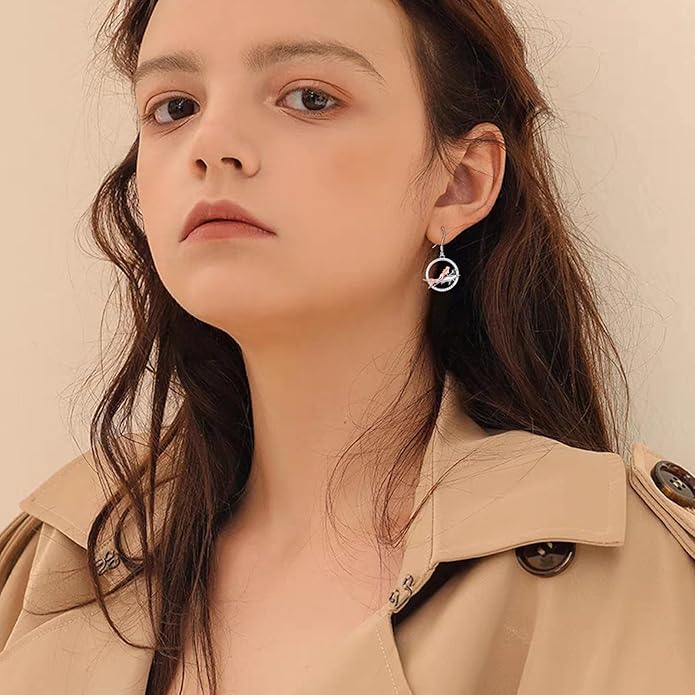 YFN Cat Earrings for Women Sterling Silver Shark Dangle Earrings Cat Jewelry Gifts for Women Cat Lover Shark Jewelry for Shark Lover